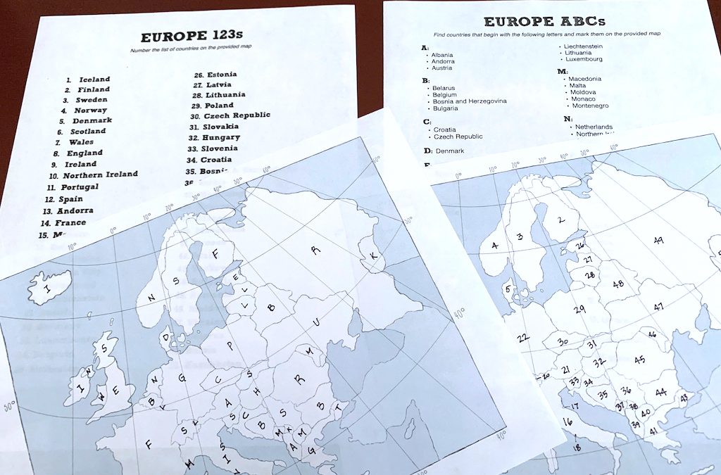 Map Europe! {ABCs and 123s}